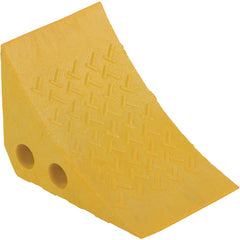 Recycled Yellow Plastic Wheel Chock - Exact Industrial Supply