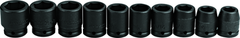 Proto® 3/4" Drive 10 Piece Impact Socket Set - 6 Point - All Tool & Supply