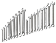 Proto® 18 Piece Full Polish Anti-Slip Fractional and Metric Combination Wrench Set - 12 Point - All Tool & Supply