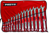 Proto® Tether-Ready 15 Piece Satin Metric Combination ASD Wrench Set - 12 Point - All Tool & Supply