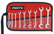 Proto® 9 Piece Satin Short Angle Open-End Wrench Set - All Tool & Supply