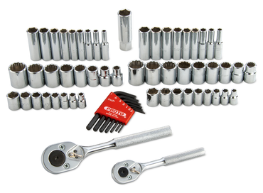 Proto® 1/4" & 3/8" Drive 63 Piece Socket Set- 6 & 12 Point- Tools Only - All Tool & Supply