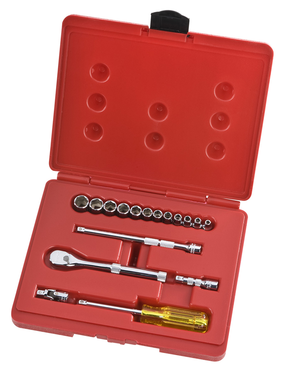 Proto® 1/4" Drive 17 Piece Metric Socket, Combination Set - 6 Point - All Tool & Supply