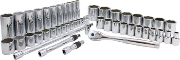 Proto® 3/8" & 1/2" Drive 50 Piece Combination Socket Set - 6 and 12 Point - All Tool & Supply