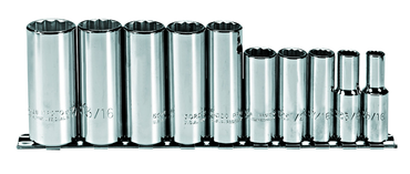 Proto® 3/8" Drive 10 Piece Deep Socket Set - 12 Point - All Tool & Supply