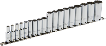 Proto® Tether-Ready 3/8" Drive 18 Piece Metric Deep Socket Set - 12 Point - All Tool & Supply