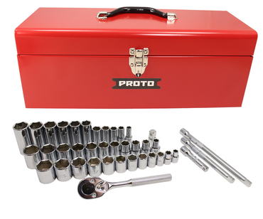 Proto® 3/8" & 1/2" Drive 39 Piece Combination Socket Set- 6 Point - All Tool & Supply