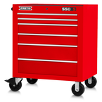 Proto® 550S 34" Roller Cabinet - 6 Drawer, Gloss Red - All Tool & Supply