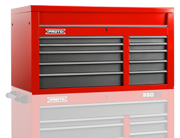 Proto® 550S 50" Top Chest - 10 Drawer, Safety Red and Gray - All Tool & Supply