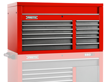 Proto® 550S 50" Top Chest - 12 Drawer, Safety Red and Gray - All Tool & Supply