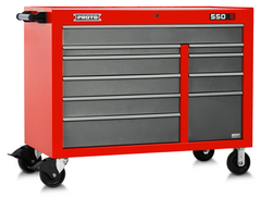 Proto® 550E 50" Power Workstation - 10 Drawer, Safety Red and Gray - All Tool & Supply