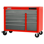 Proto® 550E 50" Front Facing Power Workstation w/ USB - 10 Drawer, Safety Red and Gray - All Tool & Supply