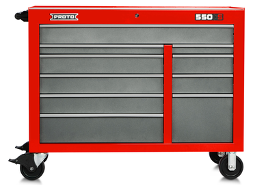 Proto® 550S 50" Workstation - 10 Drawer, Safety Red and Gray - All Tool & Supply