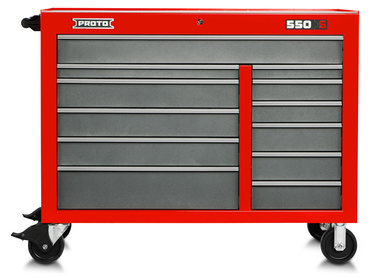 Proto® 550S 50" Workstation - 12 Drawer, Safety Red and Gray - All Tool & Supply