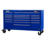 Proto® 550E 67" Power Workstation - 18 Drawer, Gloss Blue - All Tool & Supply