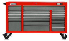 Proto® 550S 67" Workstation - 20 Drawer, Safety Red and Gray - All Tool & Supply