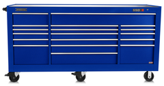 Proto® 550E 88" Power Workstation - 18 Drawer, Gloss Blue - All Tool & Supply