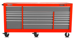 Proto® 550E 88" Power Workstation - 18 Drawer, Safety Red and Gray - All Tool & Supply