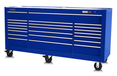 Proto® 550S 88" Workstation - 22 Drawer, Gloss Blue - All Tool & Supply