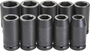 Proto® 3/4" Drive 10 Piece Impact Socket Set - 6 Point - All Tool & Supply