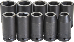 Proto® 3/4" Drive 10 Piece Impact Socket Set - 6 Point - All Tool & Supply