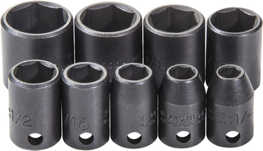 Proto® 3/8" Drive 9 Piece Impact Socket Set - 6 Point - All Tool & Supply