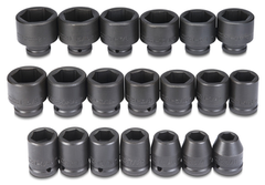 Proto® 3/4" Drive 20 Piece Impact Socket Set - 6 Point - All Tool & Supply