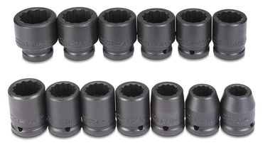 Proto® 3/4" Drive 13 Piece Impact Socket Set - 12 Point - All Tool & Supply