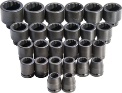 Proto® 3/4" Drive 26 Piece Metric Impact Socket Set - 12 Point - All Tool & Supply