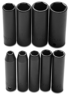 Proto® 3/8" Drive 9 Piece Deep Impact Socket Set - 6 Point - All Tool & Supply