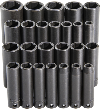 Proto® 3/8" Drive 25 Piece  Deep Impact Socket Set - 6 Point - All Tool & Supply