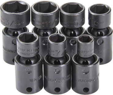 Proto® 3/8" Drive 7 Piece Universal Impact Socket Set - 6 Point - All Tool & Supply