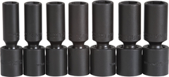 Proto® 1/2" Drive 7 Piece Deep Metric Universal Impact Socket Set - 6 Point - All Tool & Supply