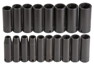 Proto® 1/2" Drive 18 Piece Deep Impact Socket Set - 6 Point - All Tool & Supply