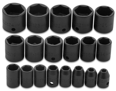 Proto® 3/8" Drive 19 Piece Metric Impact Socket Set - 6 Point - All Tool & Supply