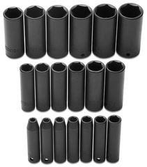 Proto® 3/8" Drive 19 Piece Metric Deep Impact Socket Set - 6 Point - All Tool & Supply