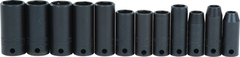 Proto® 3/8" Drive 12 Piece Metric Thin Wall Deep Impact Socket Set - 6 Point - All Tool & Supply