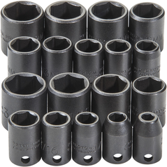 Proto® 3/8" Drive 18 Piece Universal Impact Socket Set - 6 Point - All Tool & Supply