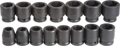 Proto® 3/4" Drive 15 Piece Impact Socket Set - 6 Point - All Tool & Supply