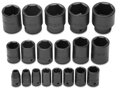 Proto® 1/2" Drive 19 Piece Impact Socket Set - 6 Point - All Tool & Supply