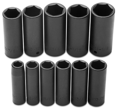 Proto® 1/2" Drive 11 Piece Deep Impact Socket Set - 6 Point - All Tool & Supply