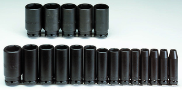 Proto® 1/2" Drive 19 Piece Deep Impact Socket Set - 6 Point - All Tool & Supply