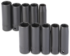 Proto® 1/2" Drive 10 Piece Fractional & Metric Impact Socket Set - 6 Point - All Tool & Supply