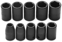 Proto® 1/2" Drive 10 Piece Metric Impact Socket Set - 6 Point - All Tool & Supply