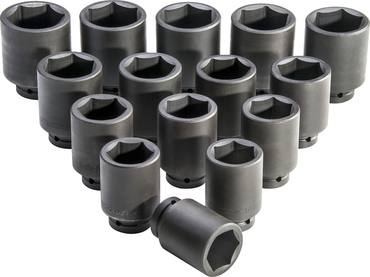 Proto® 1" Drive 15 Piece Deep Impact Socket Set - 6 Point - All Tool & Supply