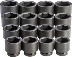 Proto® 1" Drive 16 Piece Impact Socket Set - 6 Point - All Tool & Supply