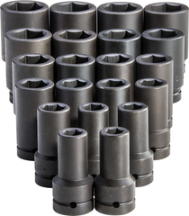 Proto® 1" Drive 21 Piece Deep Impact Socket Set - 6 Point - All Tool & Supply