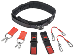 Proto® Tethering Large Comfort Belt Set with (2) Belt Adapter (JBELTAD2) and D-Ring Wrist Strap System (2) JWS-DR and (2) JLANWR6LB - All Tool & Supply