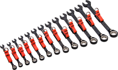 Proto® Tether-Ready 13 Piece Black Chrome Reversible Combination Ratcheting Wrench Set - Spline - All Tool & Supply