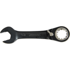 Proto® Black Chrome Combination Stubby Reversible Ratcheting Wrench 15 mm - Spline - All Tool & Supply